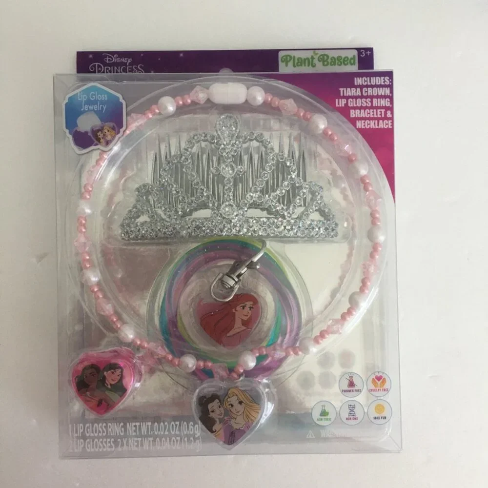 Disney NEW! Princess Lip Gloss Jewelry Set of 2